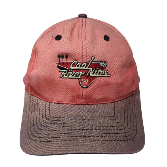Cool River Nites Snapback Hat Red One Size Adjustable Embroidered KC Caps - Picture 1 of 9